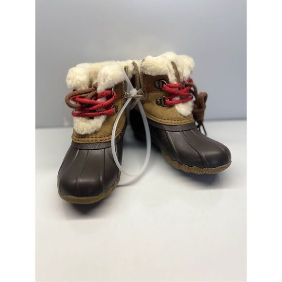 Sperry Little Kids Alpine Saltwater Medium Beige Duck Boots STL165273 Size 11 - Picture 1 of 9
